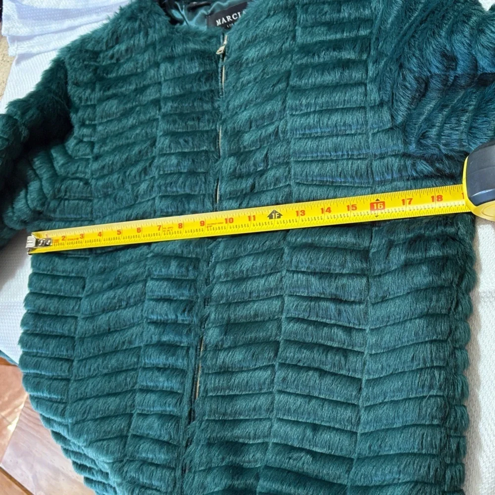 Marciano Teal Textured Teddy Jacket